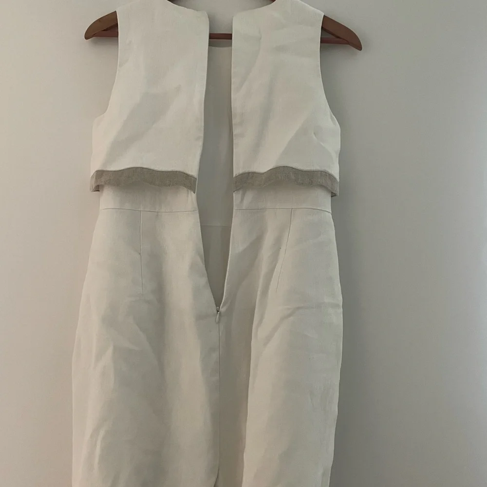 J. Crew - Linen Work Dress - Scallop Detail - Picture 2 of 5